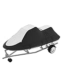 Umbrauto Trailerable Jet Ski Cover, Heavy-Duty 600D Solution-Dyed Polyester PWC Cover, Waterproof Fade and UV Protection Seadoo Cover, Personal Watercraft Covers Fits from 96'-101' 1 Seater