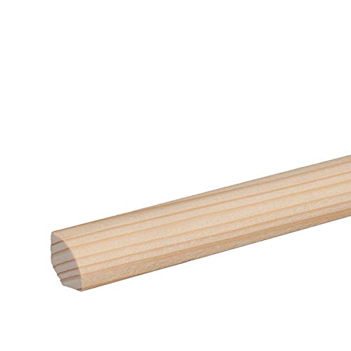 Preisvergleich Produktbild Viertelstab Abdeck- Abschluss- Sockelleiste Fichte GEÖLT 14x14mm [SPARPAKET] (10 Stück (23lfm))
