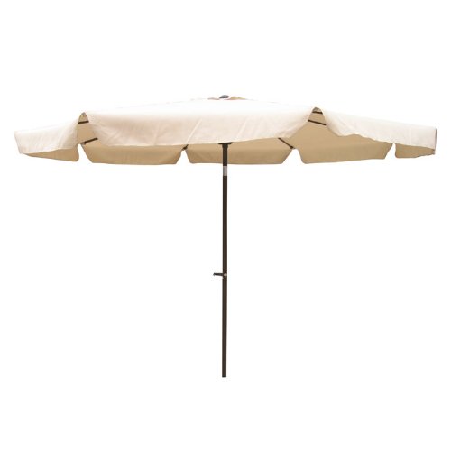 International Caravan 10' Aluminum Tilt and Crank Patio Umbrella with Flaps : Patio, Lawn & Garden