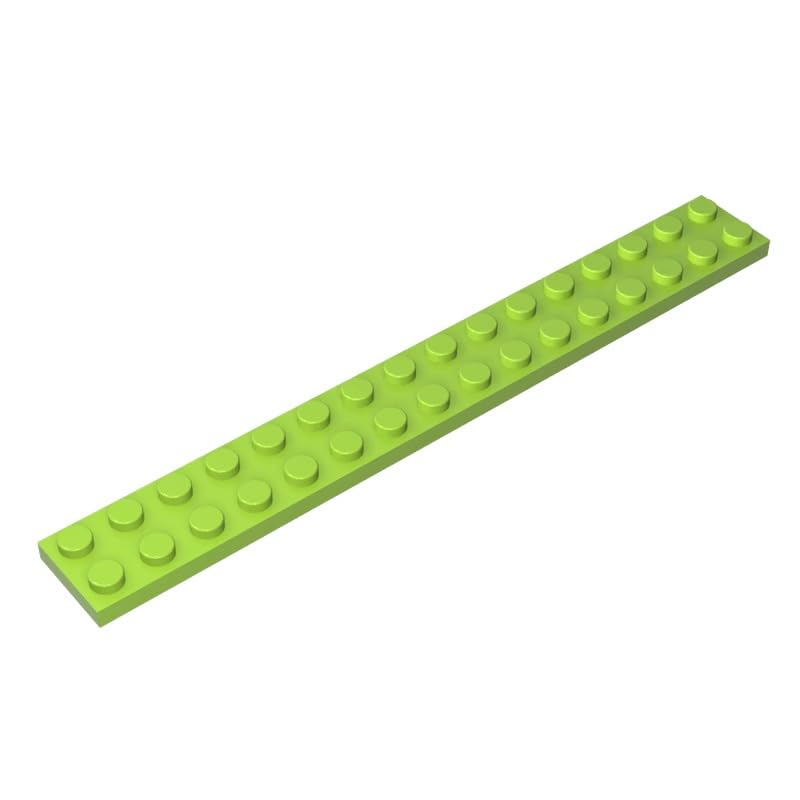 4282 Foundation Plate Plate 2x16 10 Pieces GDS-517 Compatible with Lego Building Blocks Color:Lime — image 1