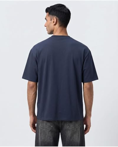 Image of Wellbi Bamboo Oversized Half Sleeve T-Shirt for Men | Naturally Antibacterial & Eco-Friendly | Breathable Organic Bamboo Cotton Blend | Moisture-Wicking Sustainable Wear