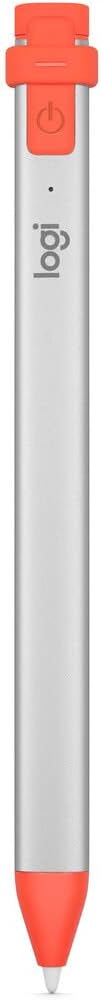 914-000034 Crayon Digital Pencil for all iPads (2018 Releases and Later) with Apple Pencil Technology, Anti-Roll Design, and Dynamic Smart Tip, Silver/Orange