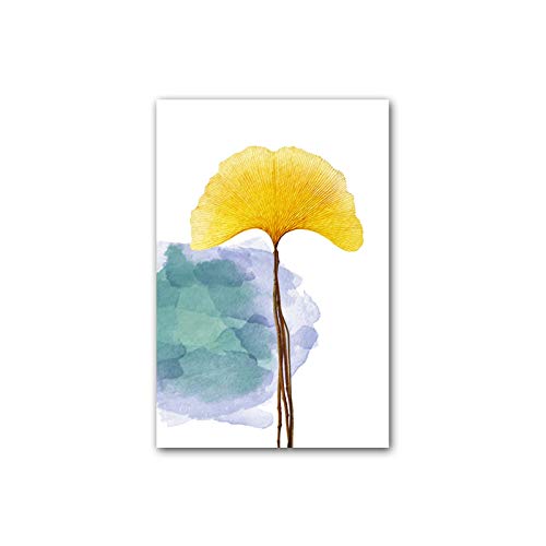 Affiche de feuille de plante dorée pour illuminer un mur vide de salon moderne - 3