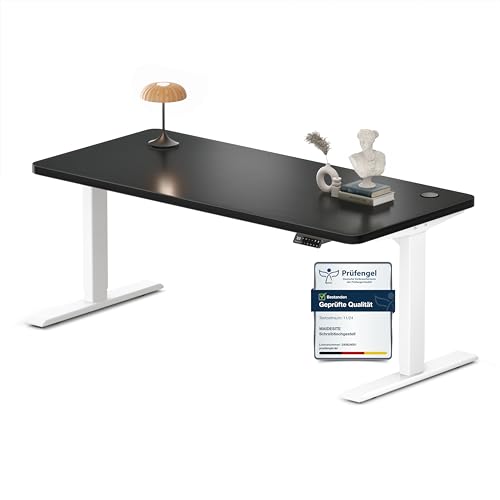 MAIDeSITe Höhenverstellbarer Schreibtisch (160x80cm), Höhenverstellbar Stehtisch Elektrisch, Energieeffizient‌ Flüsterleiser Dualmotor Traglast 160kg Mit Kollisionsschutz Funktion - S2 Pro 1