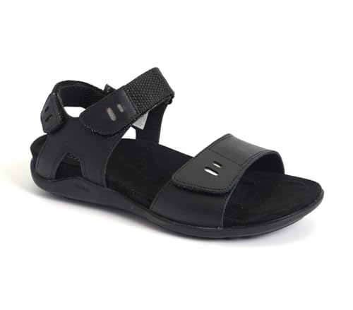 Strive Float II - Sandalias ortopédicas para mujer con soporte de arco, cómodas sandalias para caminar y senderismo con suela de agarre de goma, color negro, talla 9