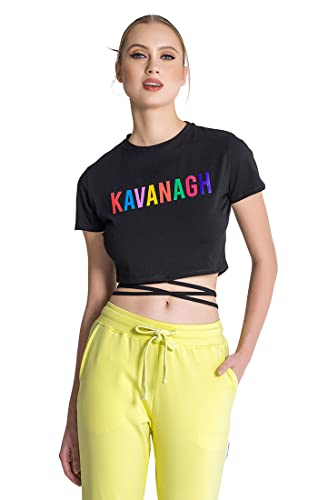 T-Shirt Femme Gianni Kavanagh avec Sangles Chromatica Noir