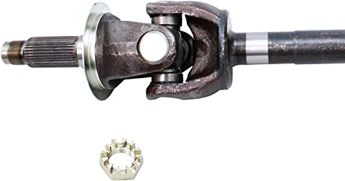 Image of Detroit Axle - Front 2pc U-Joint Axles for 03-08 Dodge Ram 2500 3500, 2 U-Joint Axles Assembly 2003 2004 2005 2006 2007 2008 Replacement