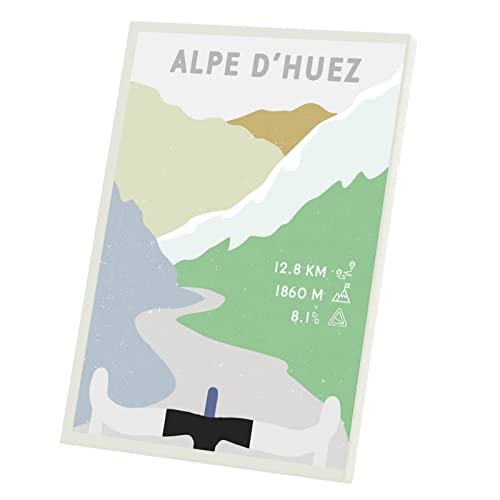 Alpe d'Huez Cyclisme affiche poster sur toile imprimée pour décoration montagne française 30x42cm