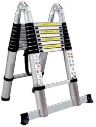 Escada Telescópica Multifuncional Inox - 18 Degraus - 5,6 Metros - ETI560 - JST