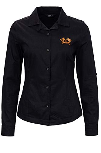 Queen Kerosin Motor Queen Blouse, Noir, L Femme Cover