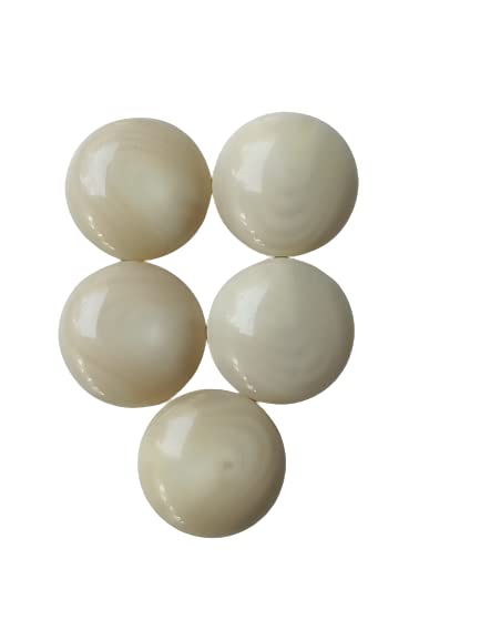 Parakh Designer Round Shape Off White Button (Pack of 5)