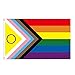 Outdoor,5000L  günstig Kaufen-AINIUNIU Regenbogen Flagge, Gay Pride Rainbow Flagge 3x5ft, 90x150cm, 2 Ösen, Große Indoor Outdoor Diverse Rainbow Flagge, Doppelt Genähtwind- und Regenfeste Gay Pride Flagge mit Messingösen