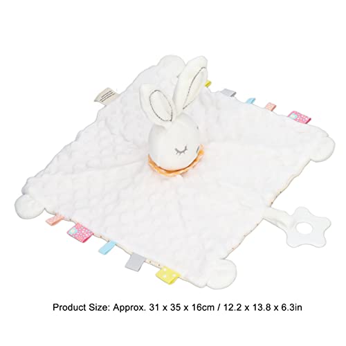 Image of Alomejor Baby Bunny Security Blanket Chewable Accompany Enrich Senses Baby Teether Blanket