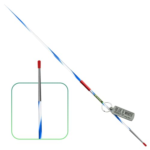4THROWS 800g Aluminum Training Javelin for Athletes Boys & Men Durable 50m Practice Javelin with Sturdy Rubber Tip with Cord for Track & Field Technique Improvement