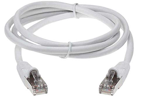 SF Cable Cat5e Shielded (STP) Ethernet Network Cable, 26AWG 4pair Stranded Copper Wire, RJ45 Plug, 350MHz, 10ft, White