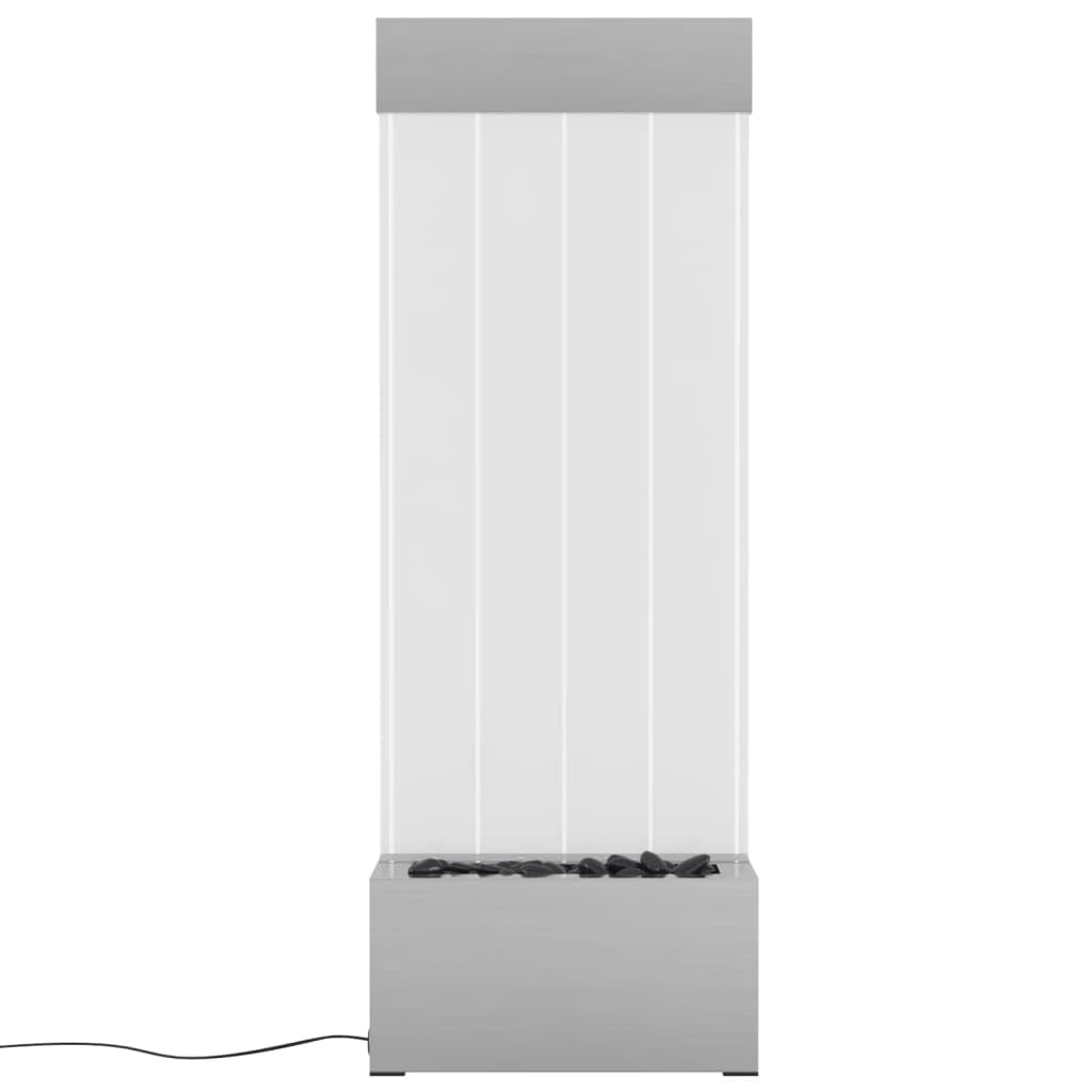 Colonna d'acqua con LED RGB, in acciaio inox e acrilico, 110 cm, cascata, per interni, giardino, con telecomando e pompa durevole, per soggiorno, terrazza, balcone