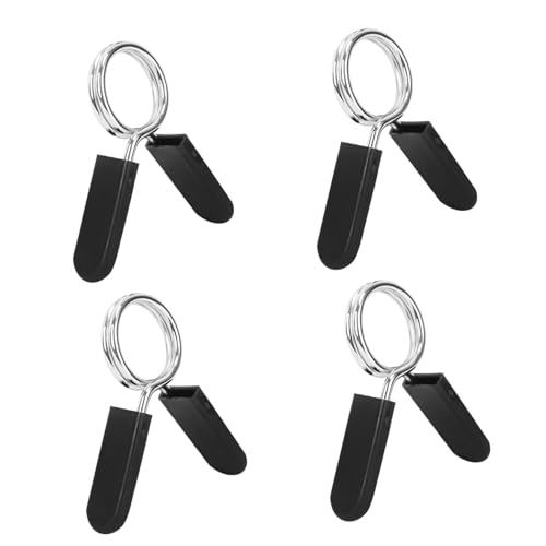 BRIGHTFUFU 4Pcs Spring Clip Barbell Clamps Durable Dumbbell Collars for Powerlifting Cross Fit Weightlifting Secure Fit Easy to Use Design