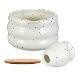 2 Teilige Matcha Schale, Matcha Set mit Untersetzer, Weiß Farbe Traditionelles Japanisches Teeset Keramik Matchaschalen, Keramikschale für Büro, Teestube