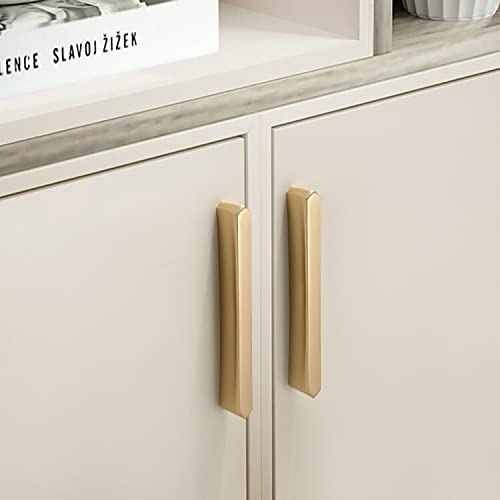 Guolich 2 Pcs Hole Centers 3.77 Inch(96mm) Kitchen Drawer Handle Door Cabinet Pulls Zinc Alloy Handle Modern Gold Brushed Brass Hardware for Wardrobe Bathroom Dresser - Image 3