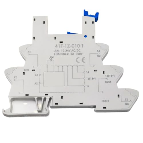 Relais 41F-1Z-C10-1 HF41F 024-ZST embrochable sur socle pour isolation électrique