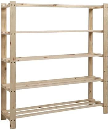 Estante de Madeira 5 Prateleiras Larga 80cm: Organização e Estilo