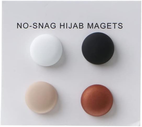 SOFEA Scarf Buckle, Strong Metal Plating Magnetic Hijab Clip Safe Hijab Brooch Luxury Accessory No Hole Pins Brooch Magnet for Muslim Scarf