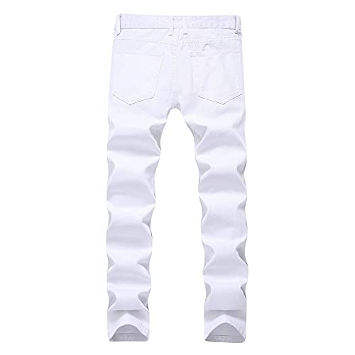 LONGBIDA Men's Ripped Skinny Jeans Stretchy Slim Fit Fashion Holes Denim Pants2