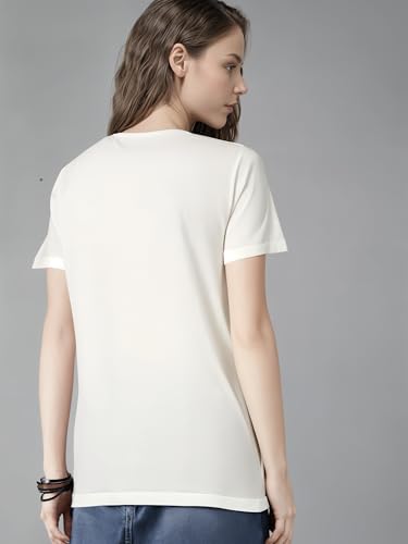Image of Mack Jonney Women Printed Cotton Rich T Shirt | Round Neck Tshirts|Half Sleeves|Printed-Regular Fit-Mack640809