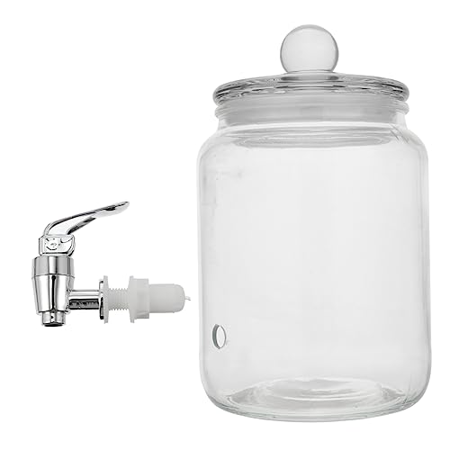NAMOARLY 1pc Glass Wine Dispenser Spigot Beverage Storage for Parties Easy to Clean Leak Resistant for Cold Drinks Juice Wine Serving