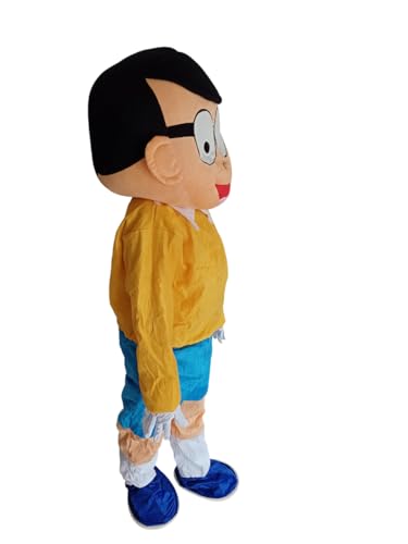 Image of Bookmycostume Buy Nobita Cartoon Mascot Costume For Theme Birthday Party & Events | Adults | Full Size Adults - Foam, Multicolor
