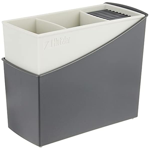 Hutzler Bestick avlopp, grå, 7,7 tum x 4 tum x 6,75 tum