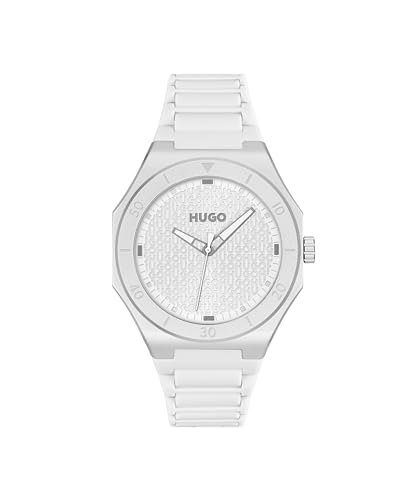 Catálogo de Reloj Hugo Boss Orange más recomendados. 45 HUGO #Grail Light Reloj para hombre, carcasa de aluminio ultraligera, diseño monocromático, correa de silicona suave, movimiento de cuarzo, reloj contemporáneo de tres manos,...