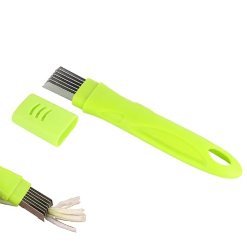 Genérico Taglierina da cucina | Taglierina manuale portatile | Affettatrice per verdure in acciaio | per viaggi campeggio e cucina e aglio