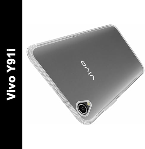 Image of COVERBLACK Rubber Back Cover for Vivo 1820 / Vivo Y91i - Transparent