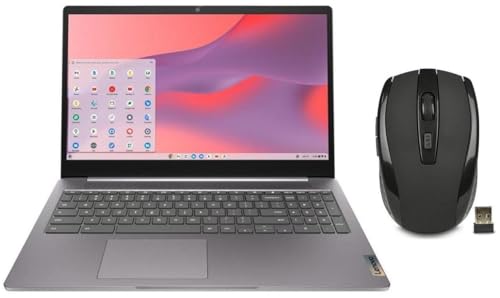 Chromebook Lenovo IdeaPad 3i 15,6 FHD Intel N4500 4Go 64Go Gris avec Souris