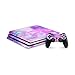 PS4 Pro Skin para Console y Controller de 46 North Design, 3M Technology, Polvo Mágico Rosa Azul Nube Fantasía Lindo Unicornio, Alta Calidad, Duraderas, Fabricadas en Canadá
