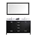 Virtu USA Premium KD-60060-WMSQ-ZG Caroline Avenue Double Bathroom Vanity Cabinet Set, 60", Grey, 60 inches, Zebra Gray
