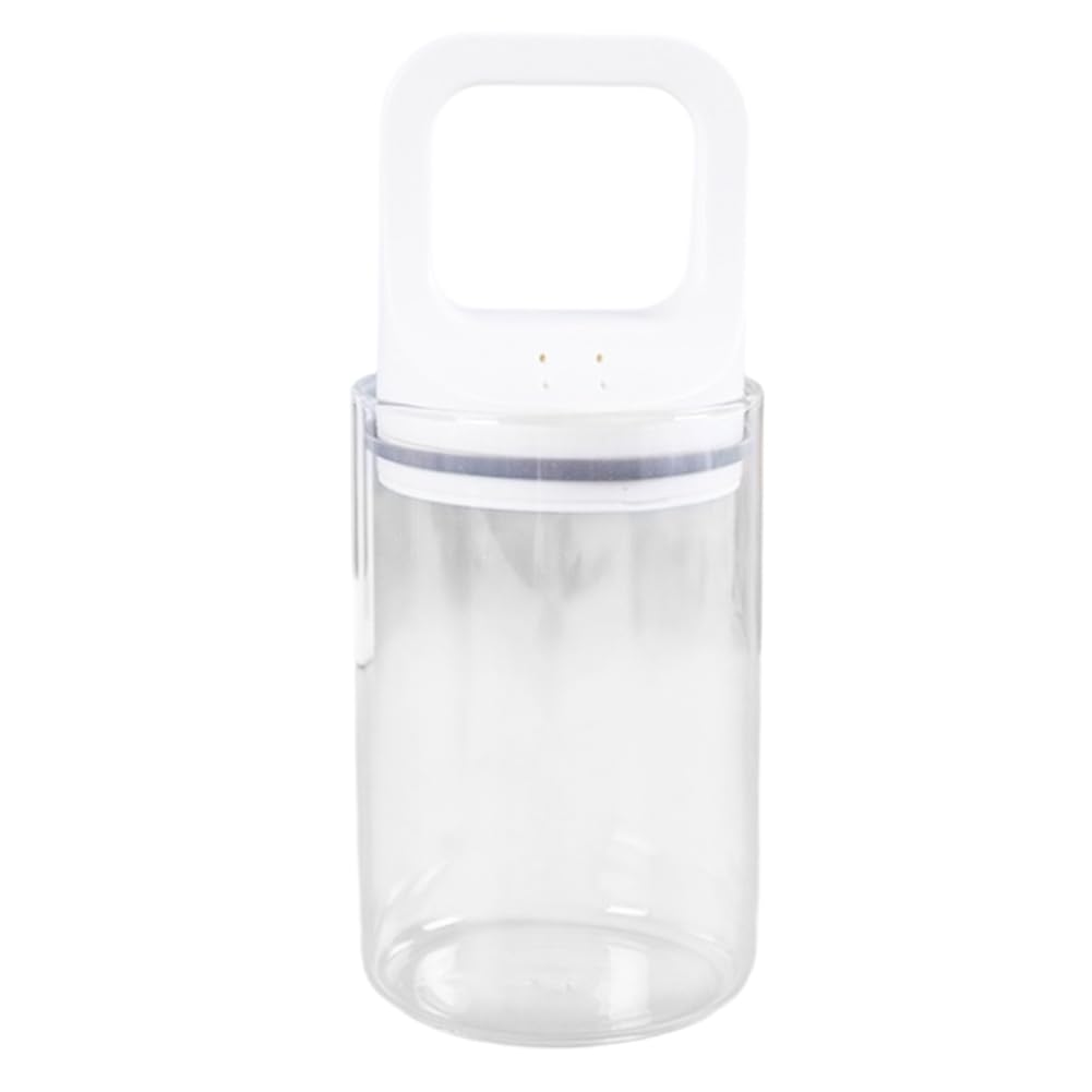 UDSKNV[KSL Premium for Beans Tea Coffee Storage Canister 32oz Vacuum Seal Borosilicate Glass Airtight Push Lid Food Jar Container