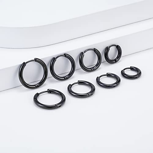 Titanium Huggie Hoop Earrings Hypoallergenic Nickel Free Hinged Sleeper Earrings for Sensitive Skin Cartilage Helix Lobes4