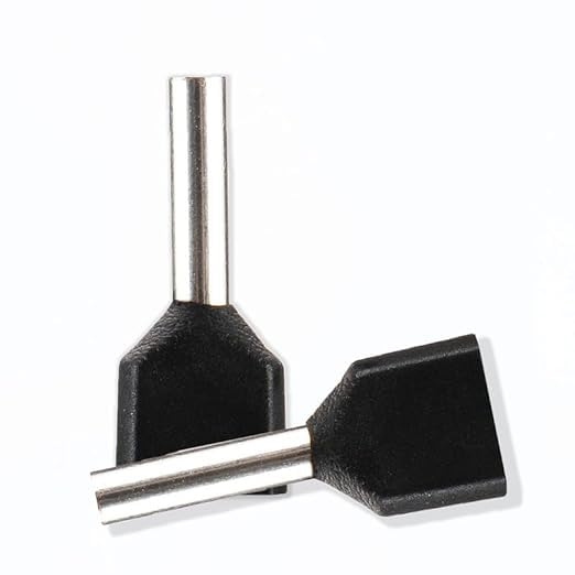 GLOBOMOTIVE Twin Cord End Terminal 12 mm with PVC Insulated for Electrical Connections - Cable Insulated Electrical Lug Connector Terminal (1.5 sq mm, 100)