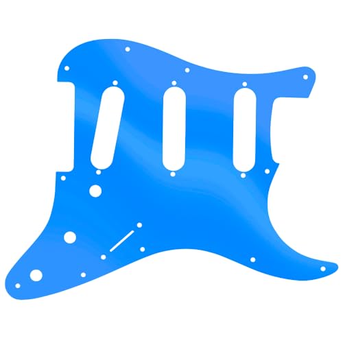 WD Music Custom Pickguard For Fender Stratocaster �t�F���_�[ �X�g���g�L���X�^�[�p�s�b�N�K�[�h (Blue Mirror)