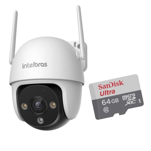 Câmera de Segurança 360° Wifi IM7 S Full Color Full HD Bivolt Intelbras IP66 Externa e Interna + Car
