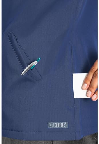 Image of Med Couture Women's Scrub Warm-Up Jacket Raglan with 4 Pockets with Ultra Soft and Durable Fabric - MC7660