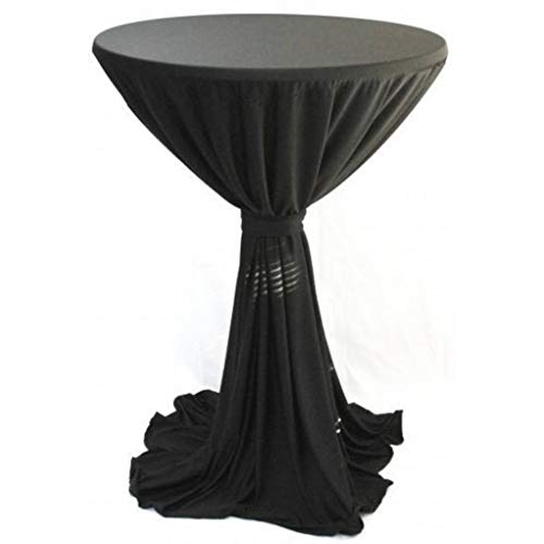 Gastro Uzal Mantel Alto Milano con Lazo, Juego de 2 Piezas para Fundas de Mesa, tamaños (Antracita, diámetro 80-100 cm) Cover