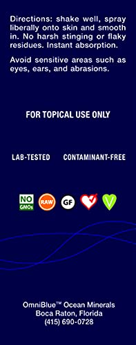 Omniblue Ocean Minerals 8Oz & Oceanpower Topical Spray 6Oz #TOP4