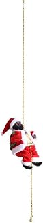 Electric Climbing Santa Claus with Lights & Music - Festive Christmas Decor for Holiday Cheer