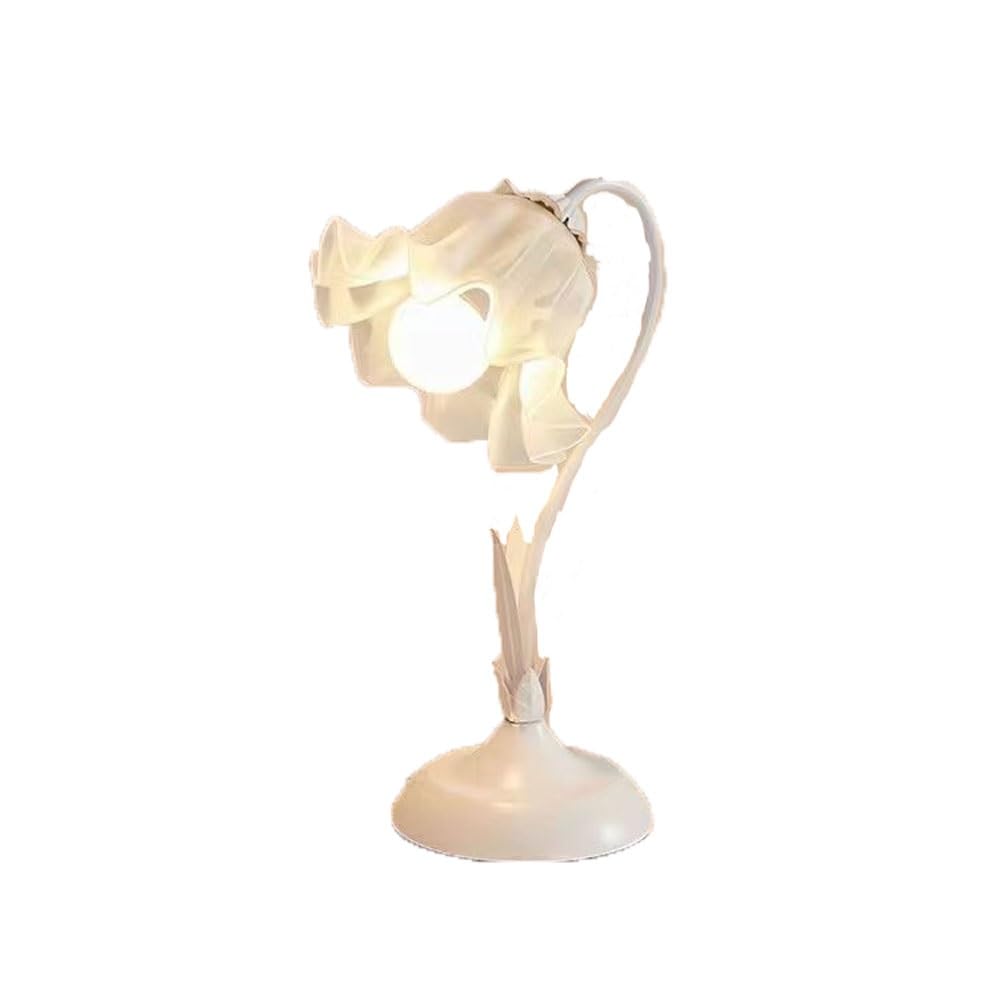 Zeng25liangOu-12 Bedside Lamps Desk Lamp Bedroom Bedside Homestay Decoration Night Flower Table(White)