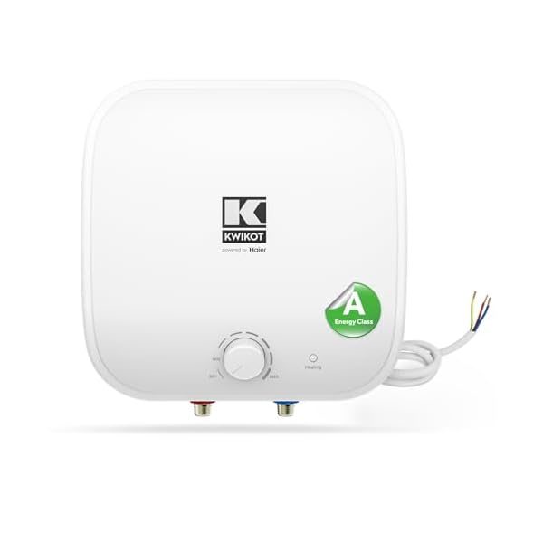 EffiCube Chauffe-eau Électrique Sur Évier 15L Anti-calcaire 1500W | Ballon Eau Chaud Cuve émaillée, résistant eaux dures, thermostat réglable, compact, cuisine, salle de bain, lavabo, Classe A