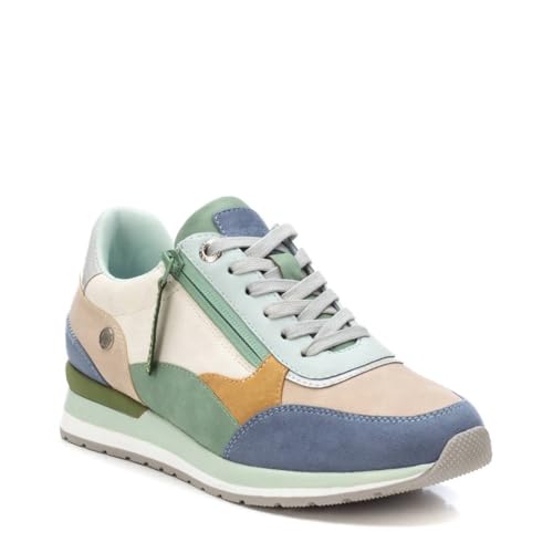 Refresh Para Mujer. 17263003-JEANS Zapatillas De Piel 172630 Multicolor (36), Plano, Cordones, Cremallera, Casual - 3