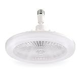 ALLPRESS Ventilatore da Soffitto con Luce LED, Attacco E27, Materiale ABS, Regolabile, Design 2 in 1, con Telecomando, per Casa e Ufficio AS-01579